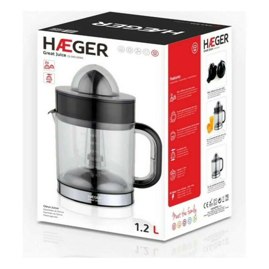 Elektrisk juicer Haeger CJ-040.004A Sort Multifarvet 40 W 1,2 L #2