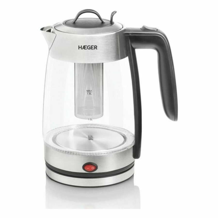 Vandkedel og Elektrisk Tekedel Haeger EK-22F.020A Hvid Rustfrit stl 2200 W #1