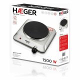 Elektrisk Varmeplade Haeger HP-01S.014A Rustfrit stl 1 Ildsted Sort Slvfarvet 1500W #3