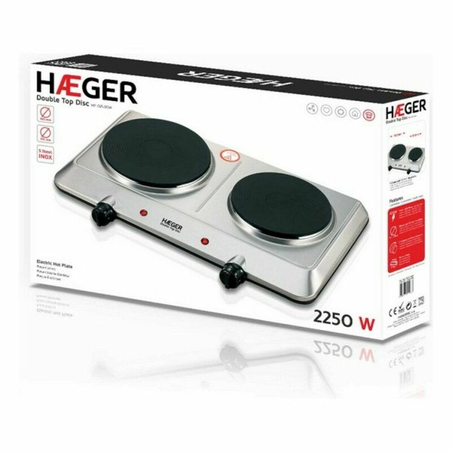 Elektrisk Varmeplade Haeger HP-02S.015A 2 Komfurer Rd 2250W #3