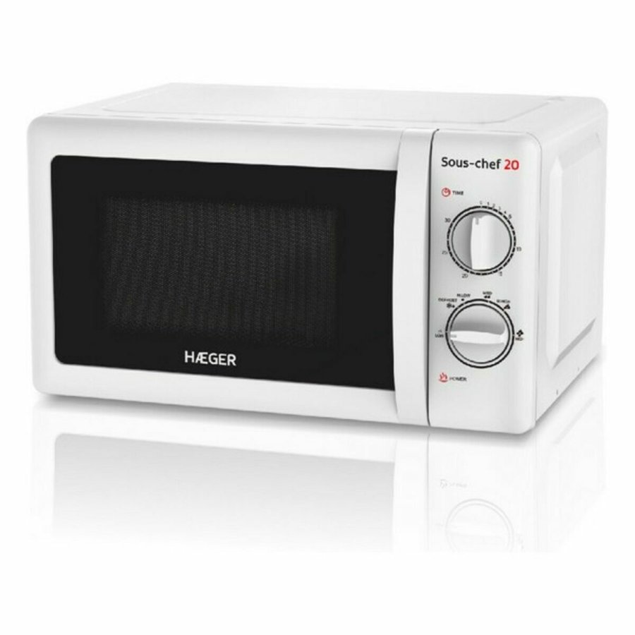 Mikroblgeovnen med Grill Haeger MW-70W.006A 20 L Hvid 700W #1