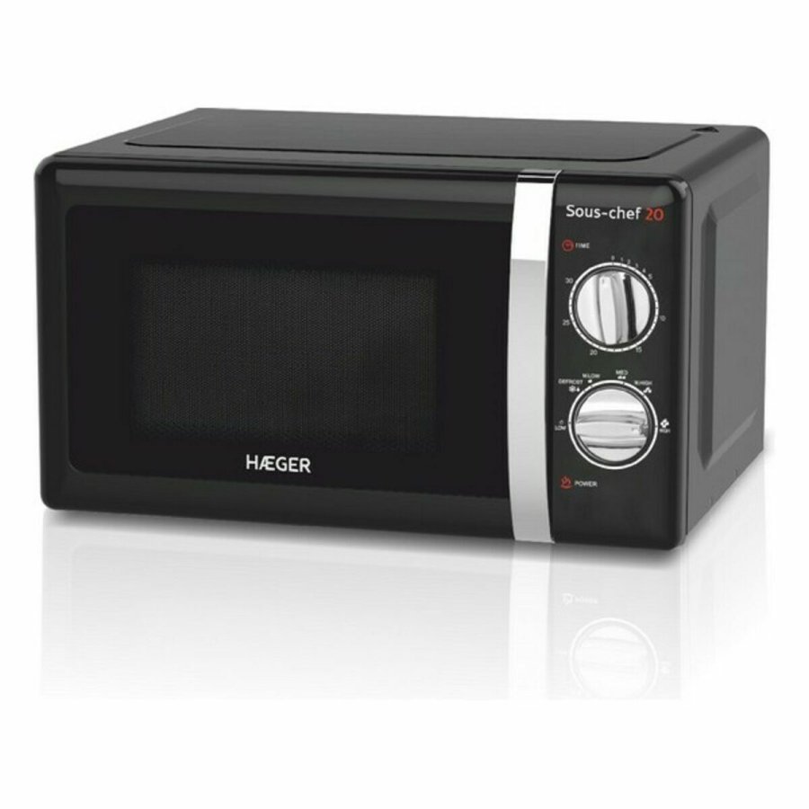 Mikroblgeovnen med Grill Haeger MW-70B.007A 20 L Sort 700W #1