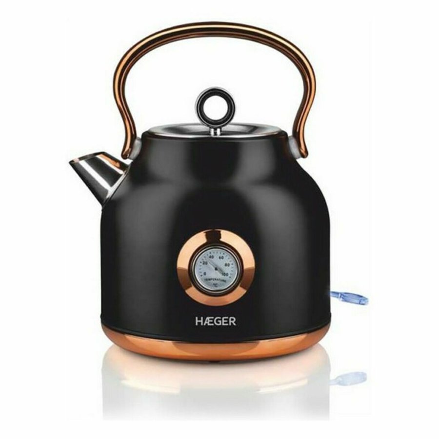 Vandkedel og Elektrisk Tekedel Haeger EK-22B.024A Sort Rustfrit stl 2200 W 1,7 L #1