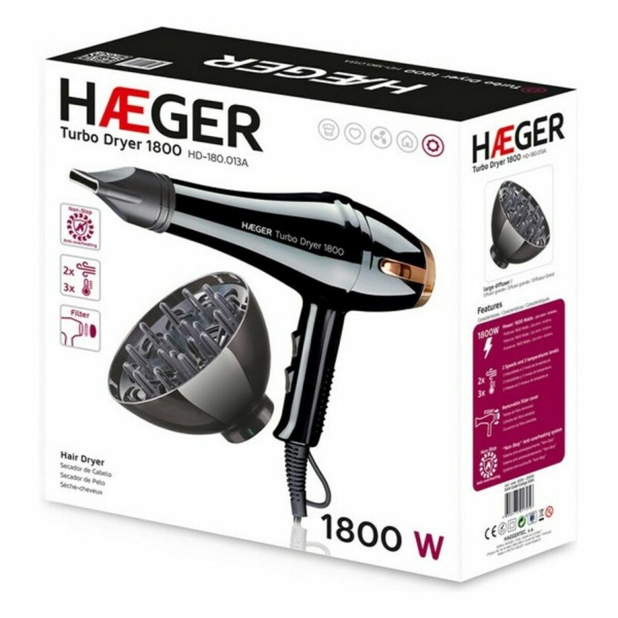 Hrtrrer Haeger HD-180.013A 1800 W Sort #3