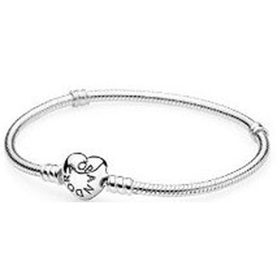 Armbnd til kvinder Pandora HEART CLASP SNAKE CHAIN BRACELET #1