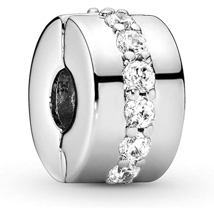 Charm til kvinder Pandora CLEAR SPARKLING ROW CLIP #1