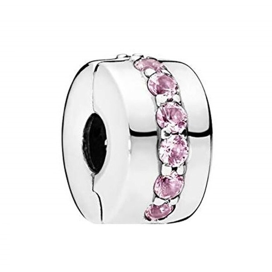 Charm til kvinder Pandora PINK SPARKLING ROW CLIP #1
