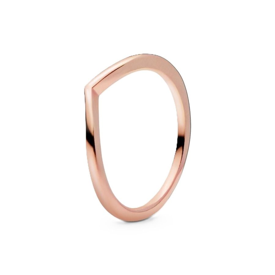 Ring til kvinder Pandora WISHBONE 14K ROSE GOLD-PLATED - RING - SIZE 48 #1