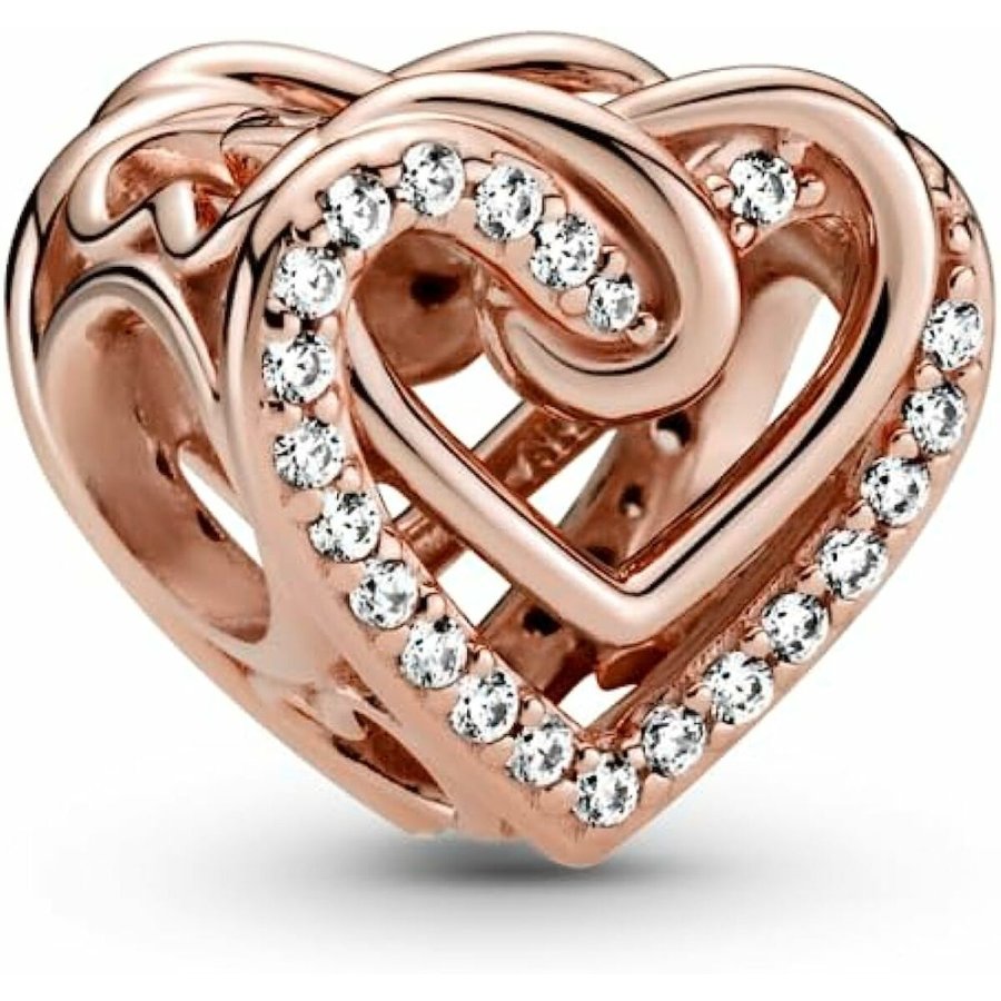 Charm til kvinder Pandora SPARKLING ENTWINED HEARTS #2