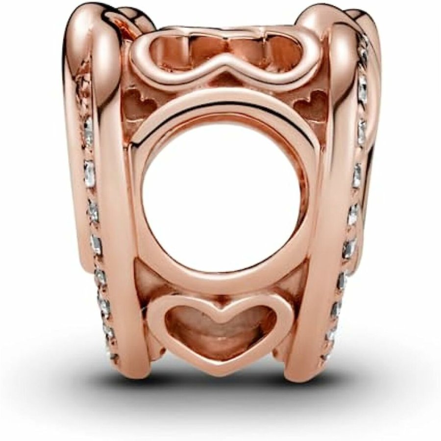 Charm til kvinder Pandora SPARKLING ENTWINED HEARTS #4