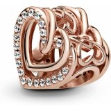 Charm til kvinder Pandora SPARKLING ENTWINED HEARTS #5