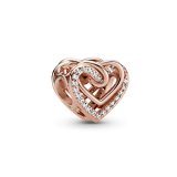 Charm til kvinder Pandora SPARKLING ENTWINED HEARTS #1