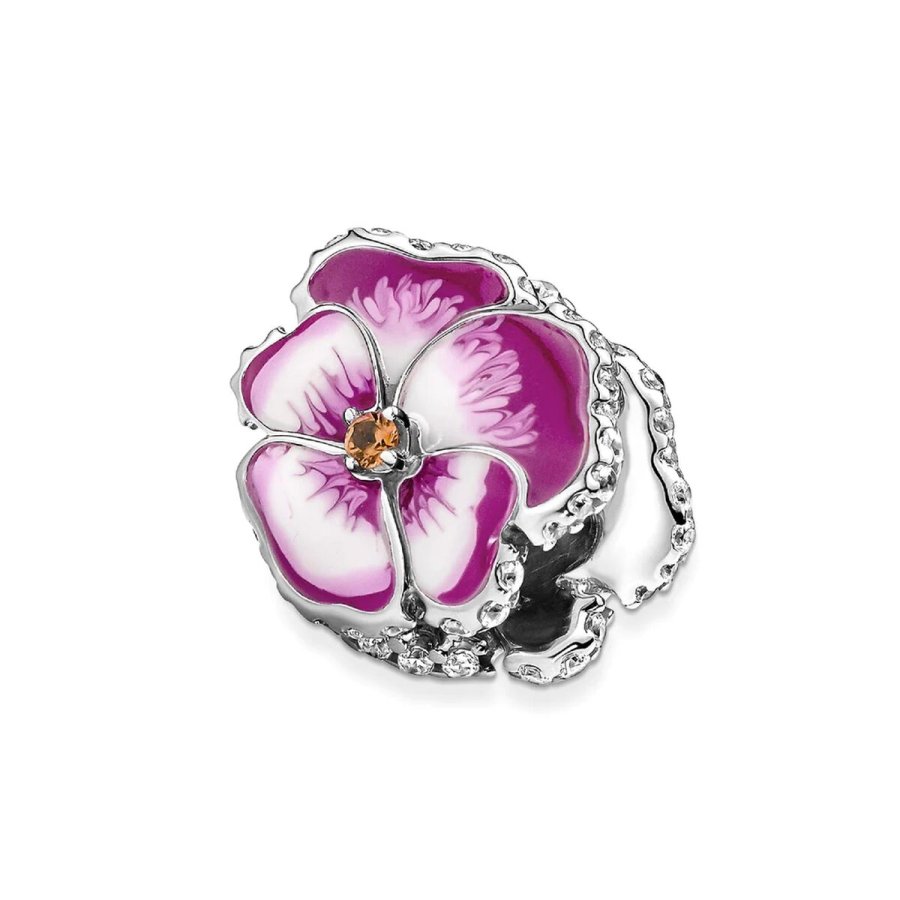 Charm til kvinder Pandora PINK PANSY FLOWER #1