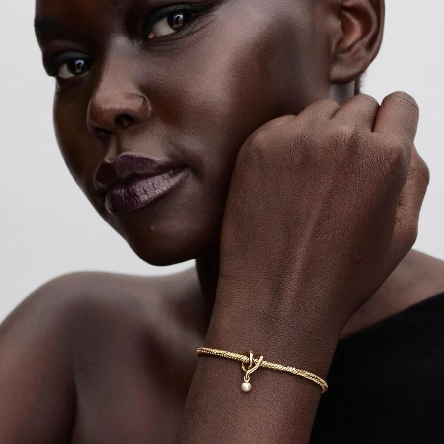 Perler til kvinder Pandora 764138C01 Gylden #4