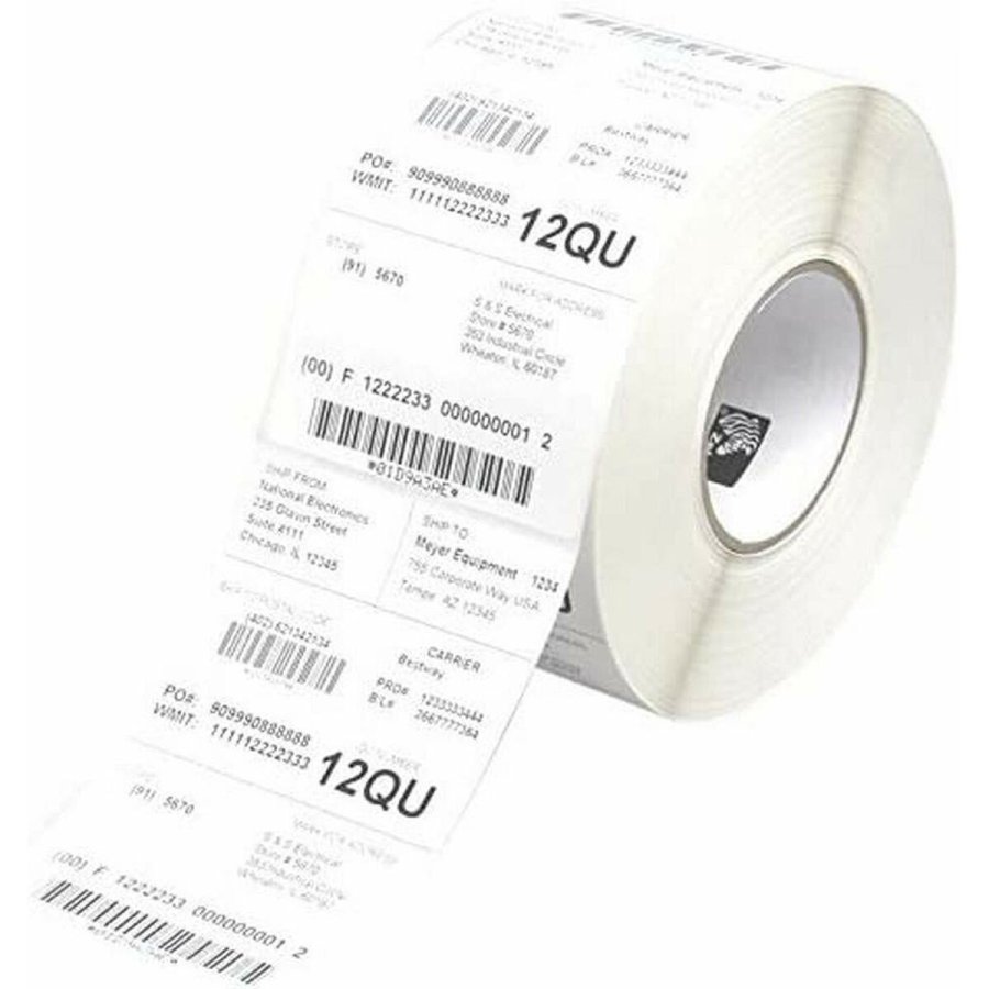 Printer labels Zebra Perform 1000T Hvid  25 mm (12 enheder) #1