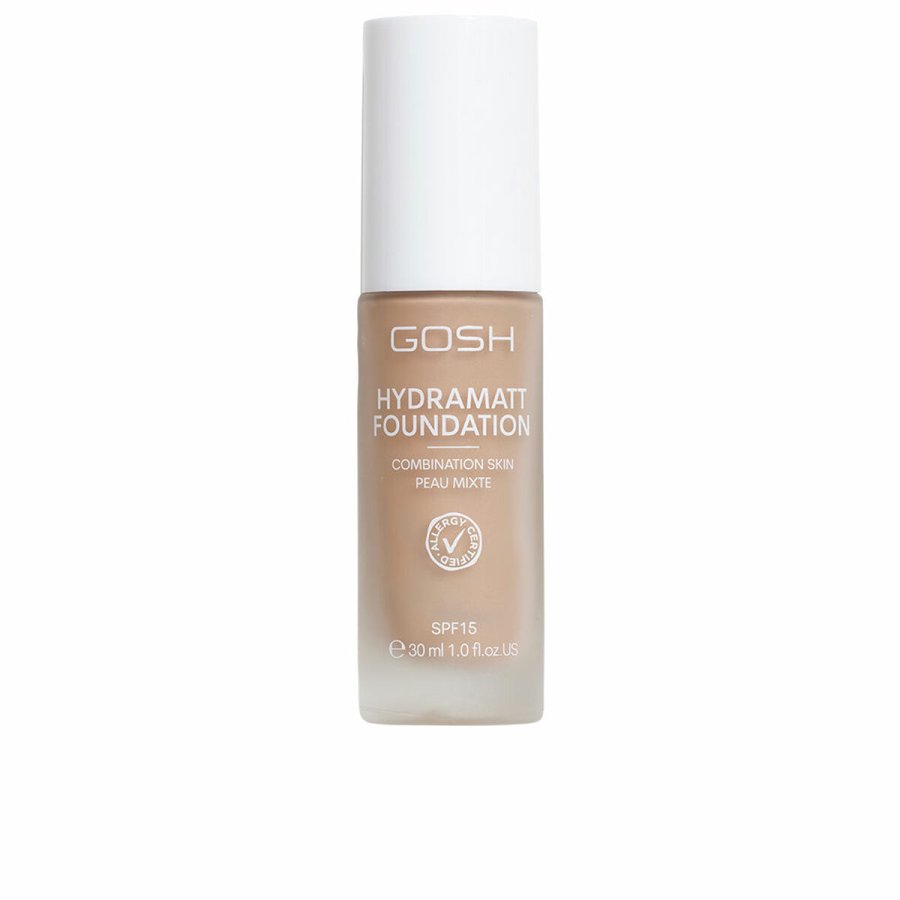 Cremet Make Up Foundation Gosh Copenhagen HYDRAMATT N 010-Light Dark Red Spf 15 30 ml #1