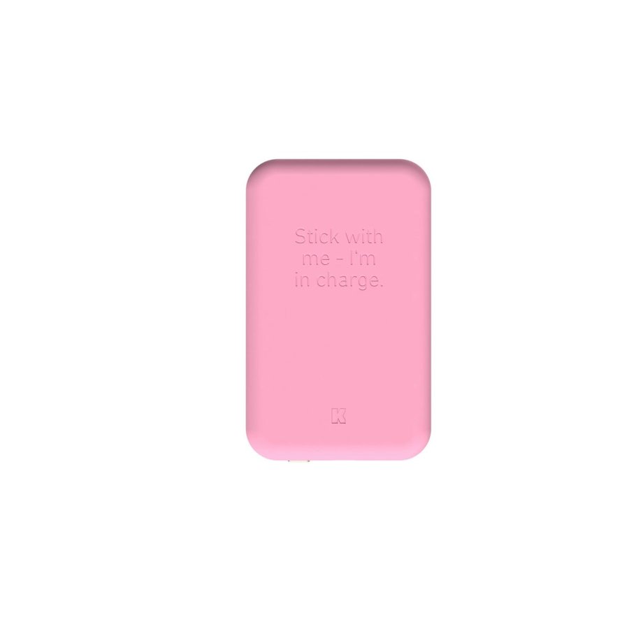 Power Bank med trdls oplader Kreafunk Pink 5000 mAh #2