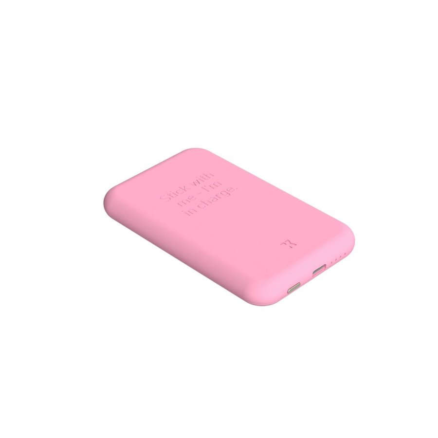Power Bank med trdls oplader Kreafunk Pink 5000 mAh #3