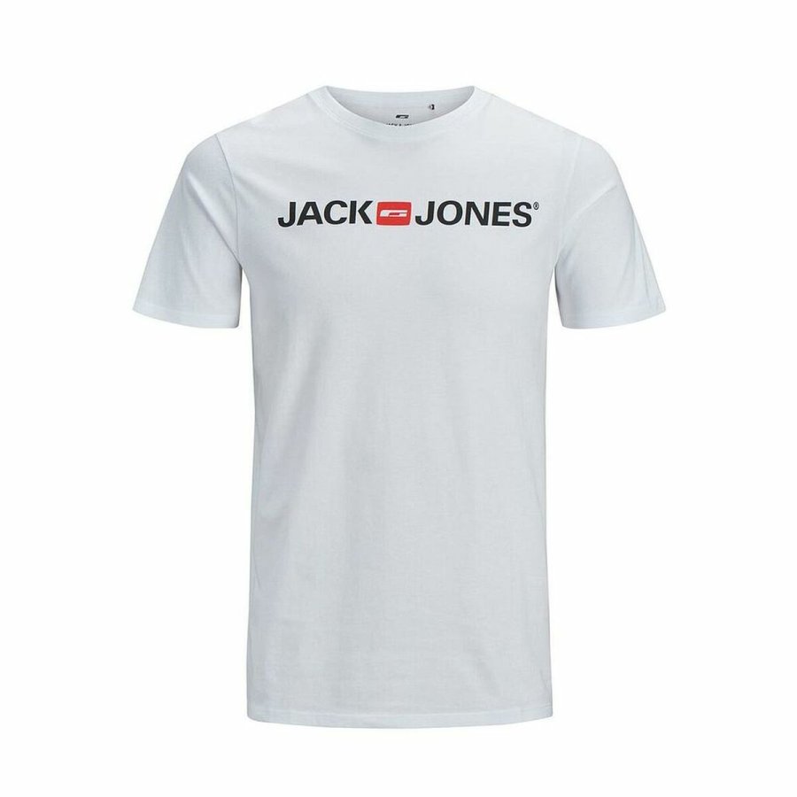 Kort�rmet T-shirt til M�nd JJECORP LOGO TEE SS O-NECK NOSS  Jack & Jones  12137126  Hvid #3