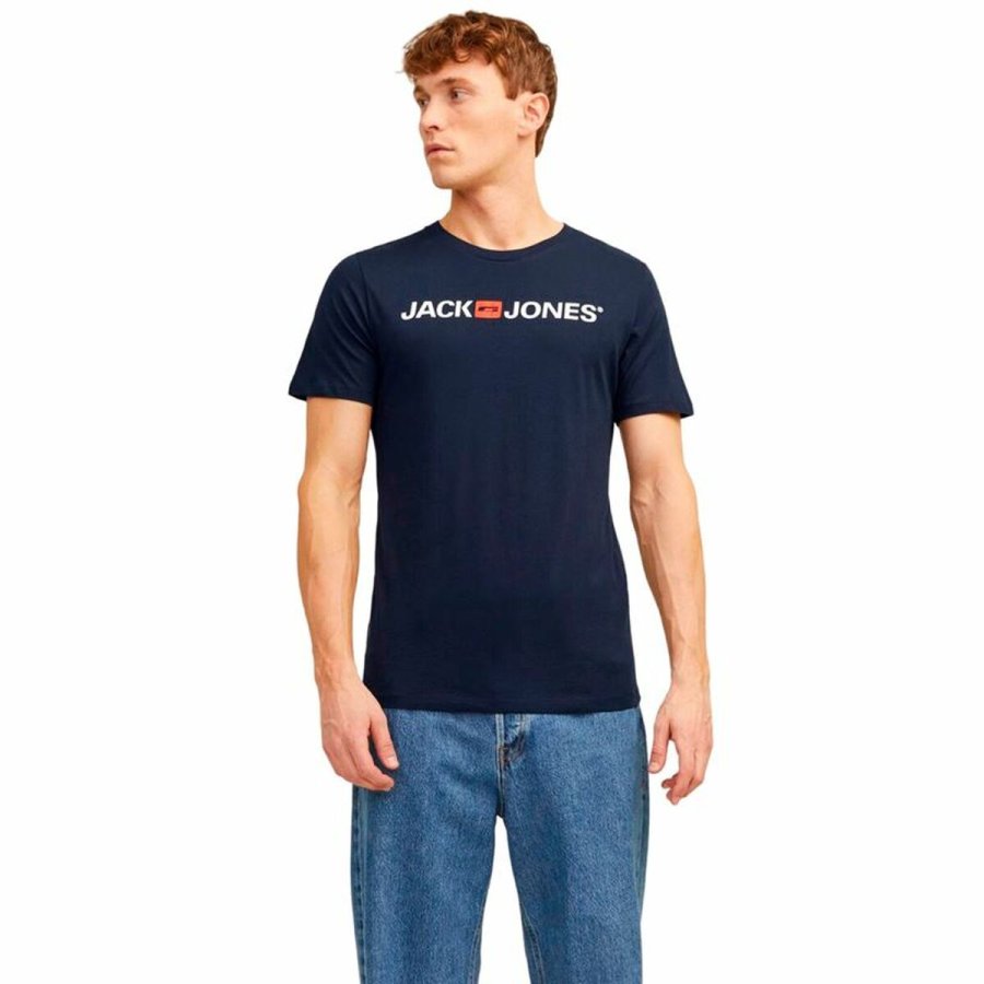 Kortrmet T-shirt til Mnd Jack & Jones ecorp Old Logo #4