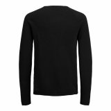 Langrmet T-shirt til Mnd Jack & Jones ehill Knit Sort #2