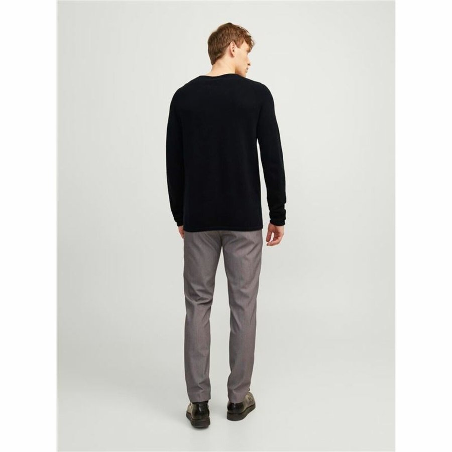Langrmet T-shirt til Mnd Jack & Jones ehill Knit Sort #3
