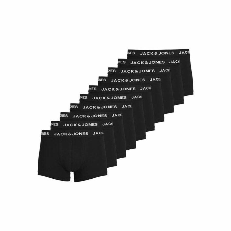 Boxershorts til mnd Jack & Jones Jacsolid Sort 10 enheder #1