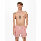 Badetj til Mnd Only & Sons Onsted Stripe Seersucker Pink #3