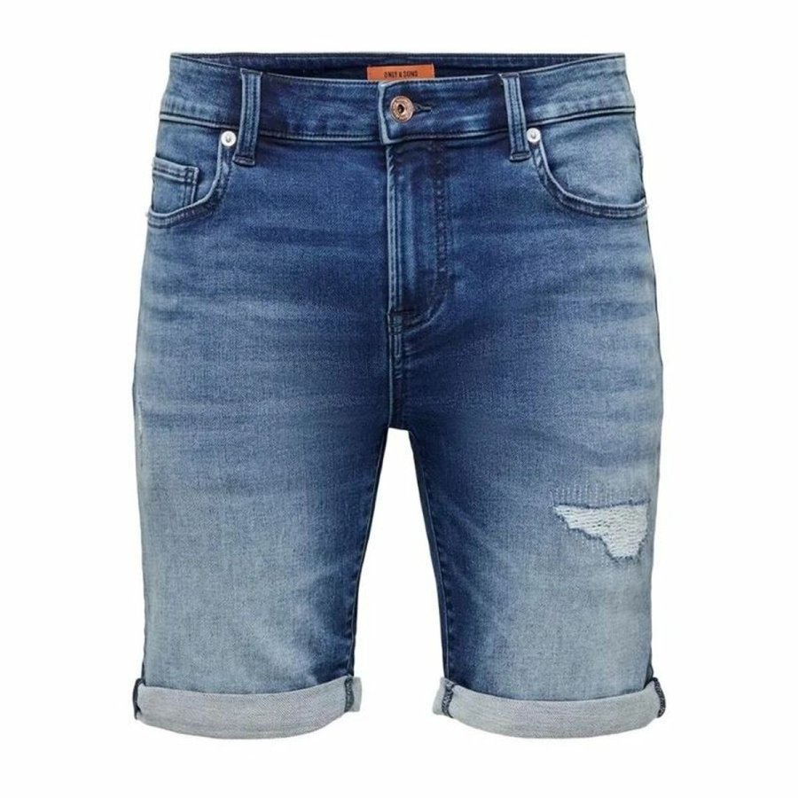 Herre Jeans Shorts Only & Sons Onsply Dark Mid Blue Bl #1