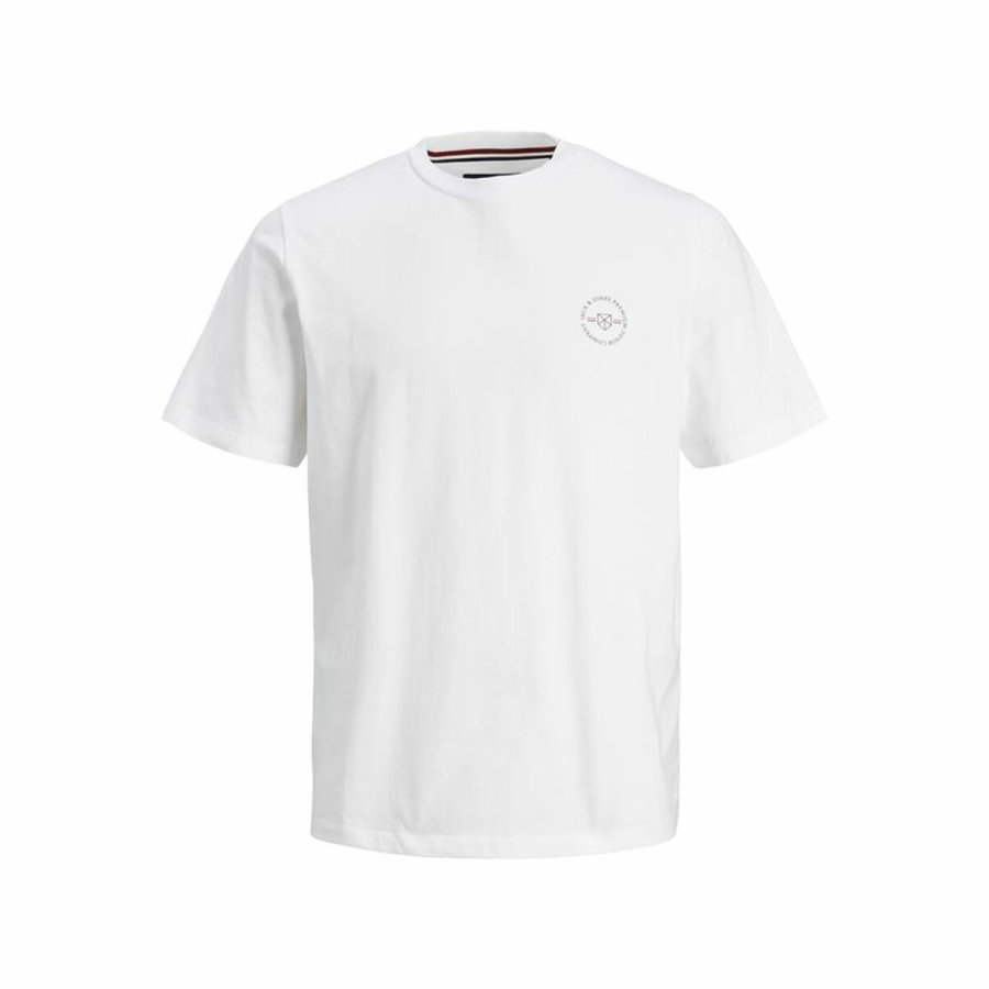 Kortrmet T-shirt til Mnd Jack & Jones lushield Hvid Mnd #1