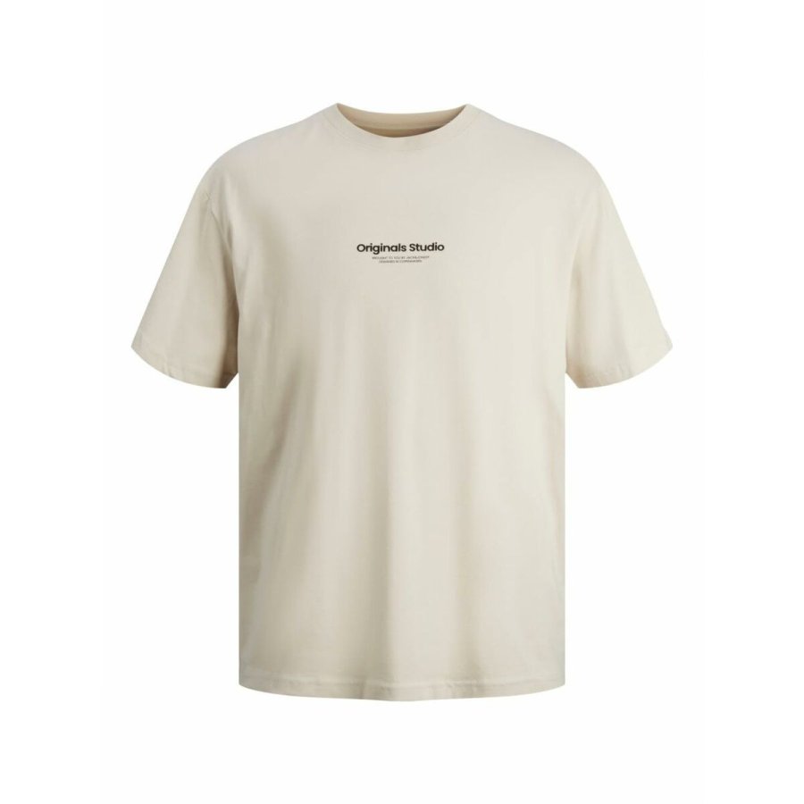 Kort�rmet T-shirt til M�nd Jack & Jones JORVESTERBRO TEE SS 12240121 Beige #1