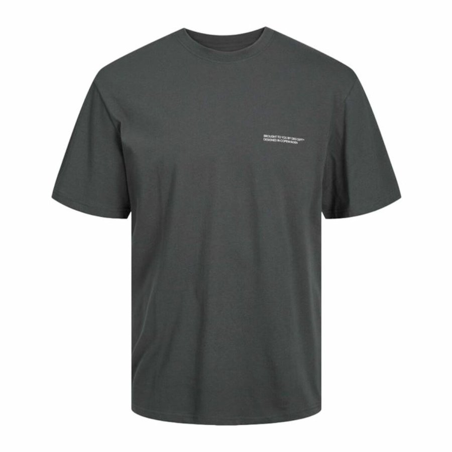 Kortrmet T-shirt til Mnd Jack & Jones Jorvesterbro Mrkegr #1
