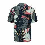 Skjorte Only & Sons Onsbertil Reg Visc Linen Navy Casual Kort slange #2