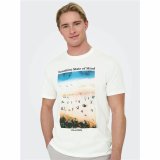 Kortrmet T-shirt til Mnd Only & Sons Onskolton Reg Beach Hvid #5