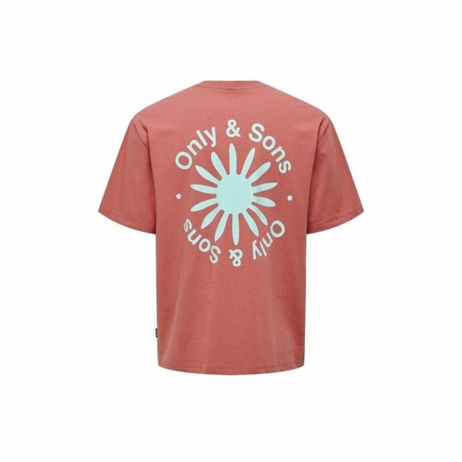 Kortrmet T-shirt til Mnd Only & Sons Onskasen Rlx Laksefarvet #2