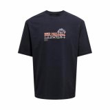 Kortrmet T-shirt til Mnd Only & Sons Onslooney Rlx Sort #1