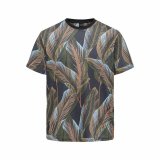 Kortrmet T-shirt til Mnd Only & Sons Onskobe Reg Banana Leaf Sort #1