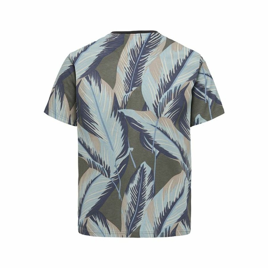 Kortrmet T-shirt til Mnd Only & Sons Onskobe Reg Banana Leaf Oliven #2