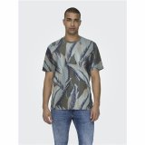 Kortrmet T-shirt til Mnd Only & Sons Onskobe Reg Banana Leaf Oliven #3