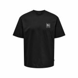 Kortrmet T-shirt til Mnd Only & Sons Onskace Rlx Sort #1
