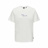 Kortrmet T-shirt til Mnd Only & Sons Onskye Reg Hvid #1