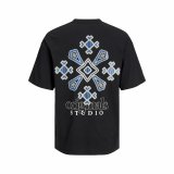 Kort�rmet T-shirt til M�nd Jack & Jones bari Back Sort M�nd #6