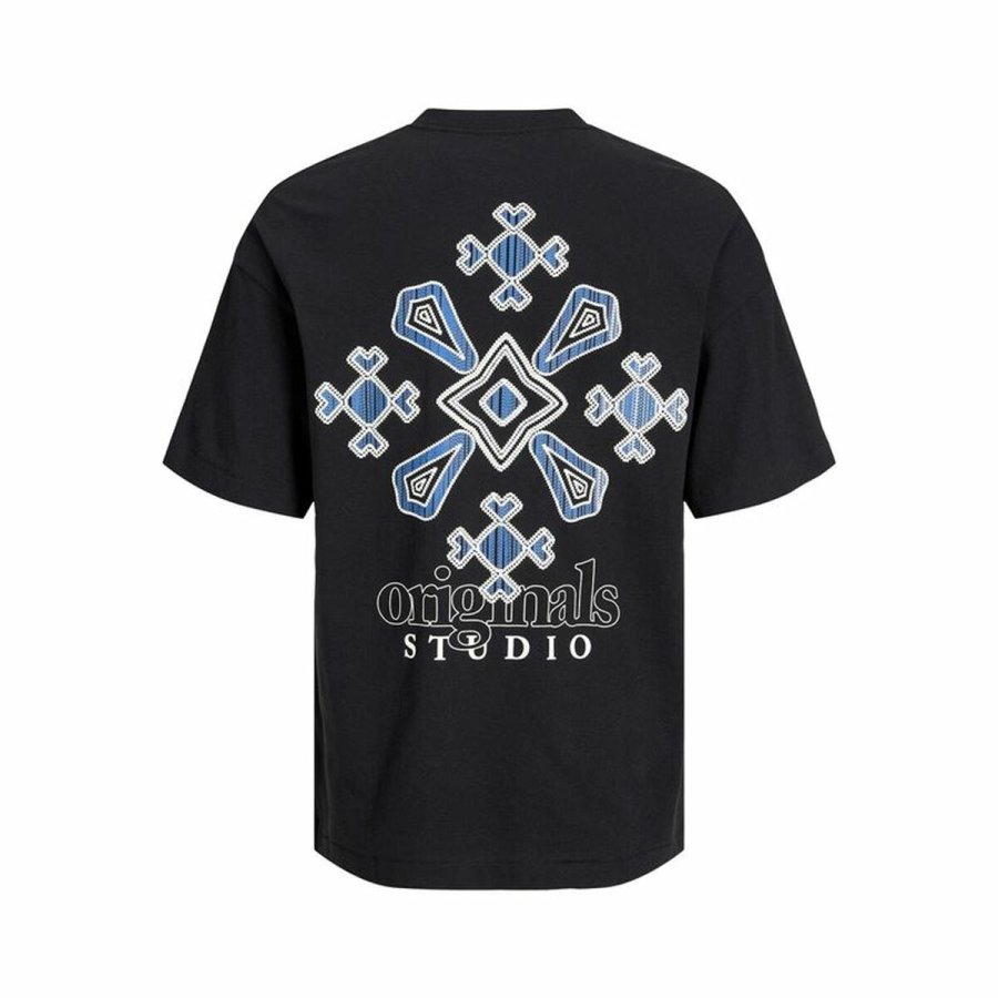 Kort�rmet T-shirt til M�nd Jack & Jones bari Back Sort M�nd #6