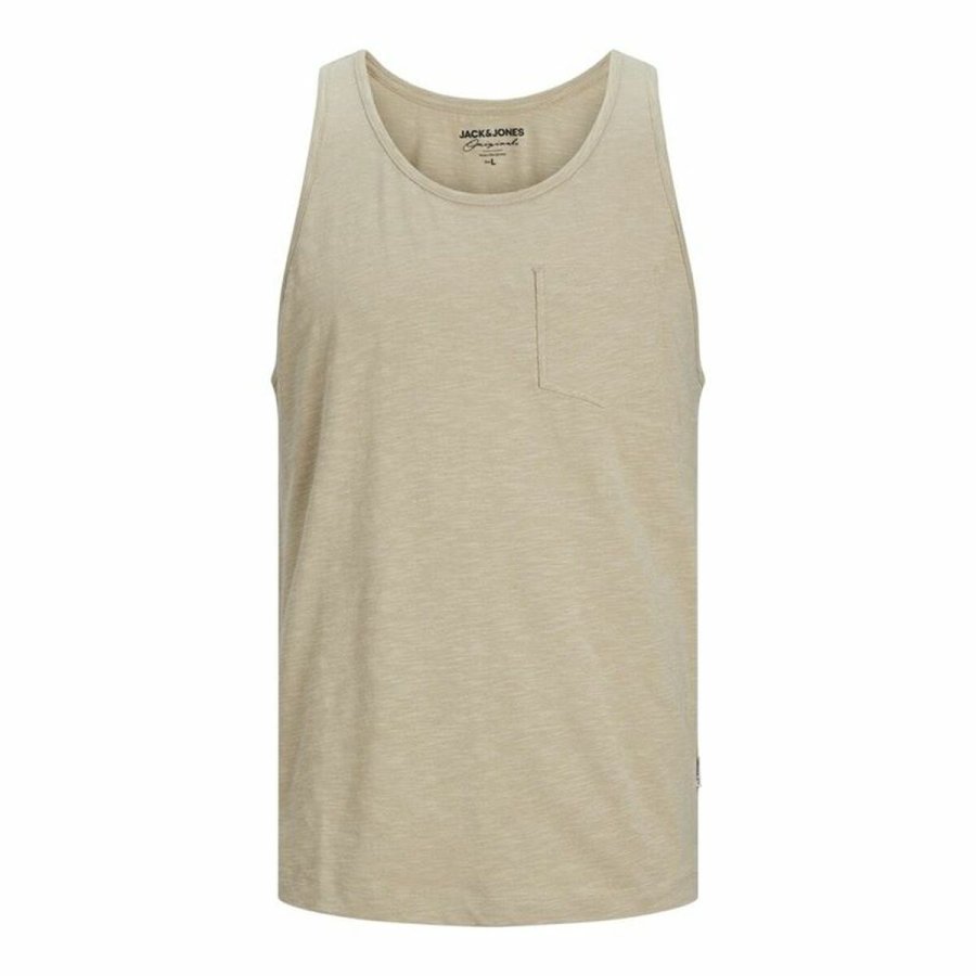 Tank top mnd Jack & Jones Jortampa Slub Beige #1