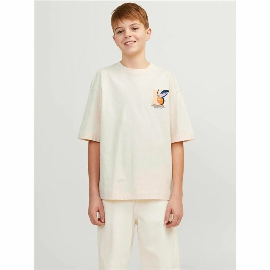 Brne Kortrmet T-shirt Jack & Jones tampa Back Beige #3