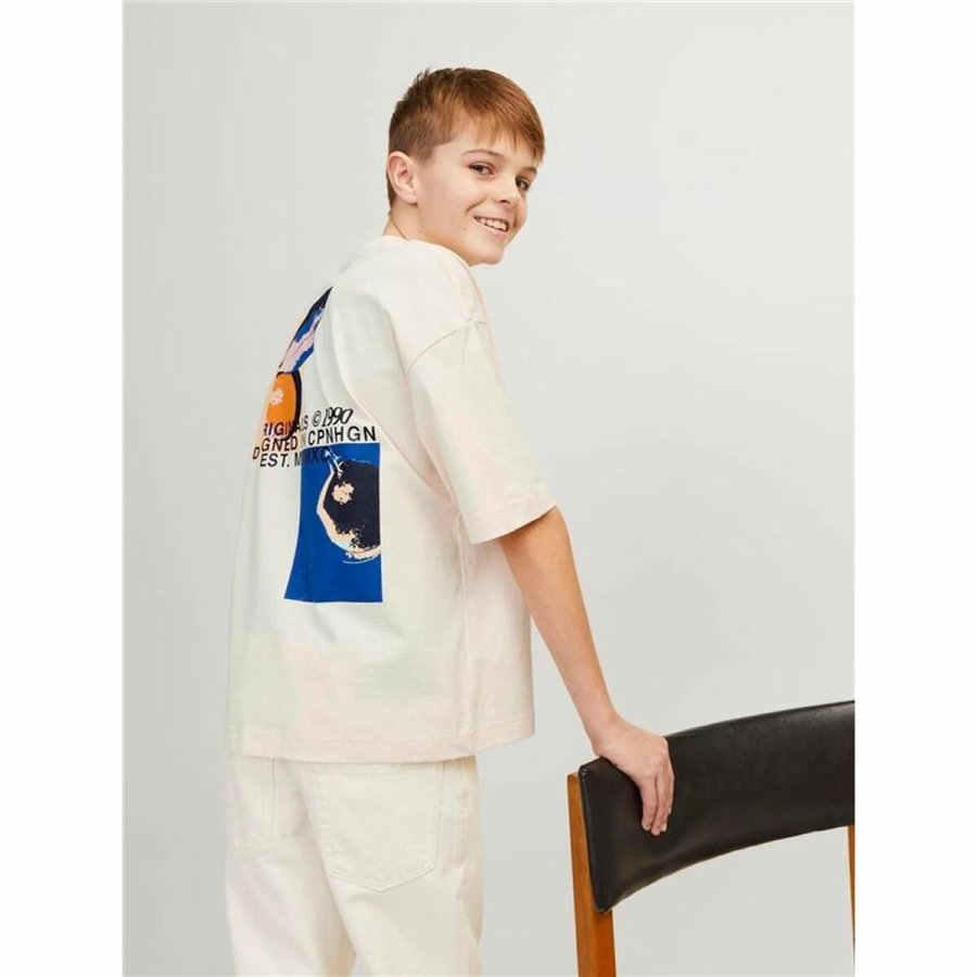 Brne Kortrmet T-shirt Jack & Jones tampa Back Beige #4