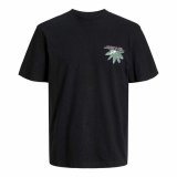 Brne Kortrmet T-shirt Jack & Jones Jortampa Back Tee Ss Sort #1