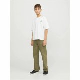 Brne Kortrmet T-shirt Jack & Jones Jorcole Back Print Hvid Grn #5