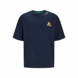 Brne Kortrmet T-shirt Jack & Jones Jorcole Back Print Marinebl #1