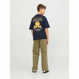 Brne Kortrmet T-shirt Jack & Jones Jorcole Back Print Marinebl #2